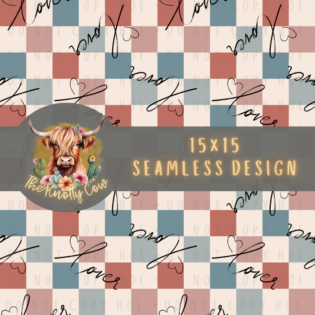 Lover Checkered Seamless