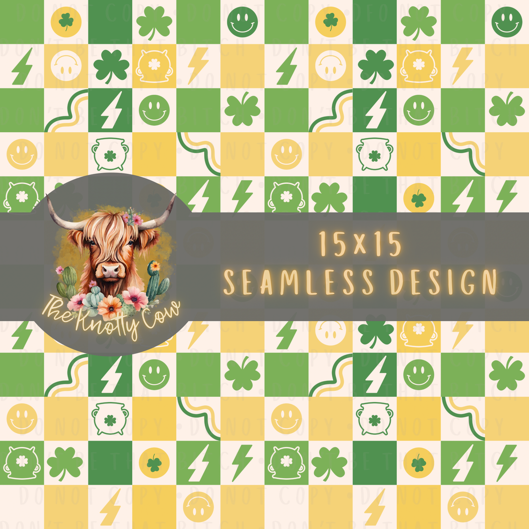 St. Patty’s Checkers Seamless