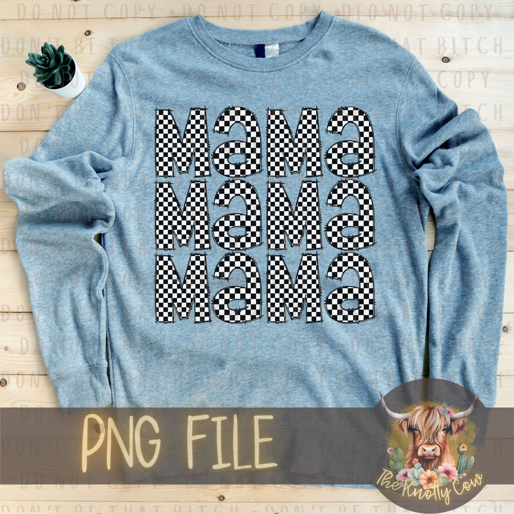 Mama Checkered PNG